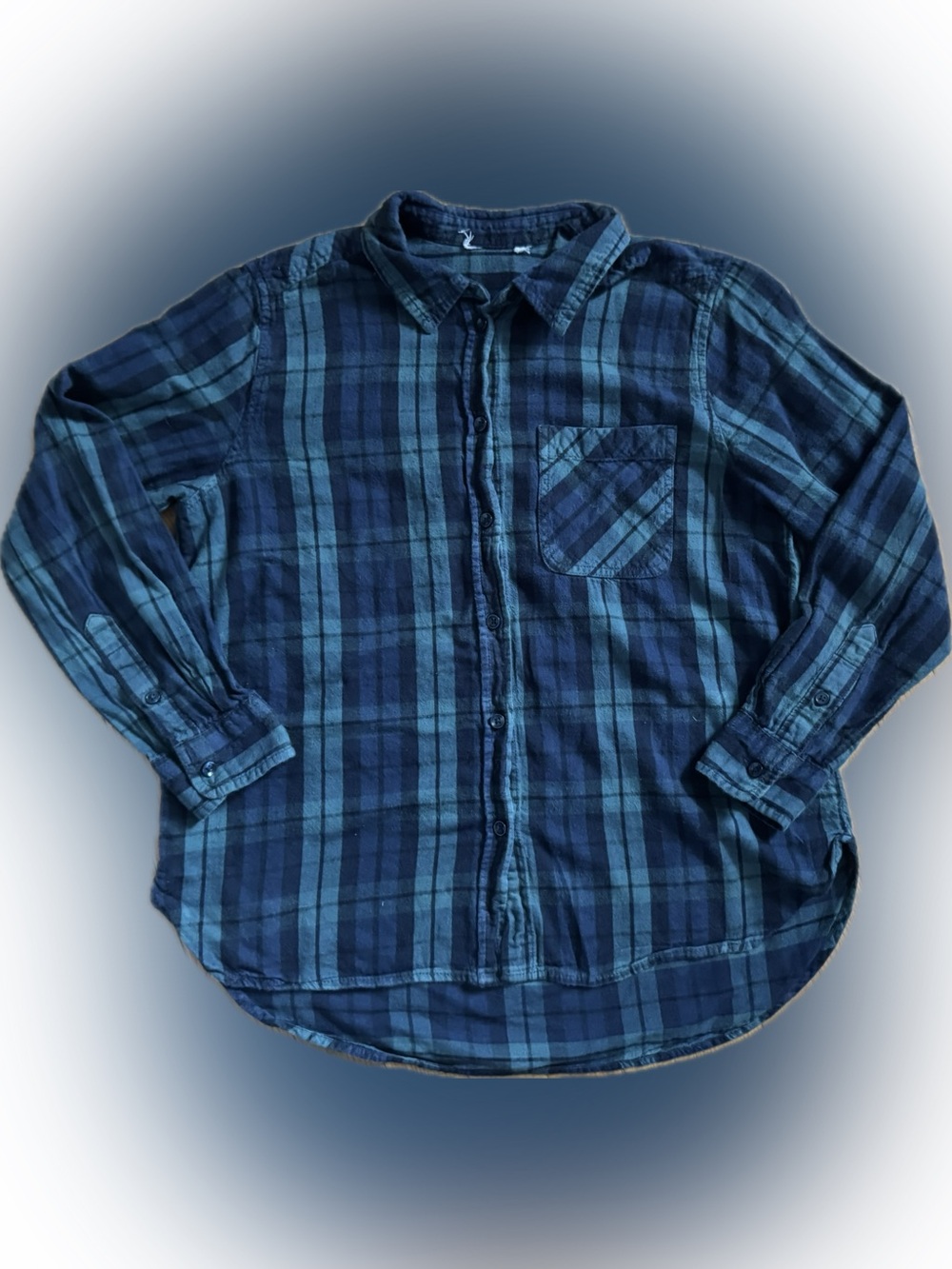 Green & Blue Plaid Button-Up Shirt